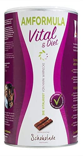 AMFORMULA® Vital & Diet Schokolade 490g, Mahlzeitenersatz Shake, hochwertige Inhaltsstoffe, Trinkmahlzeit