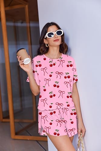 Image of Ekouaer Womens Pajama Sets Sexy Lounge Sets Side Split Short Pj Sets Cute Pjs 2 Piece Comfy Sleepwear Loungewear