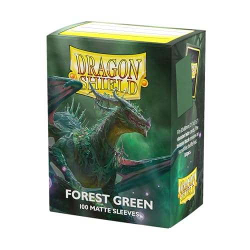 Dragon Shield | Standard Size Card Matte Sleeves | 100 CT - Smooth & Tough Premium TCG Sleeves | Compatible with Pokemon, Flesh & Blood, One Piece & Magic the Gathering | Forest Green