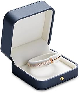 Oirlv Gorgeous Leather Jewelry Gift Box Ring Necklace Bracelet Bangle Storage Case Velvet Interior