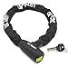 URBAN XK100 Cadena antirrobo acero endurecido scooter y bicicleta, 100cm, Noir, 100 cm