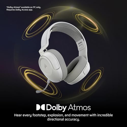 Corsair HS35 v3 Wireless Gaming Headset with Mic – White - image 3