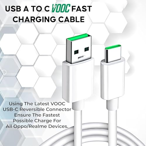 Image of Butee Original Supervooc 33W Type C Fast Charging Cable | Charge & Data Sync Compatible with Oppo F21 PRO / F21 PRO 5G / F21s PRO / F21s PRO 5G / F19 / F19s