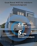 Reolink 2K+ Kabelgebundene Überwachungskamera Aussen, 2,4/5GHz WLAN Kamera Outdoor, IP67 Wetterfest, Person/Auto/Tiererkennung mit Alarmen, 5MP Nachtsicht, Zeitraffer, SD-Kartenslot, RLC-510WA Schwarz - 3