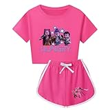 Kinder Outfit Set für Kinder 2-teiliges Trainingsanzug T-Shirt und Hose Sommeroutfit Pop Singers Halloween Bekleidungsset für 110-170cm Jungen & Mädchen