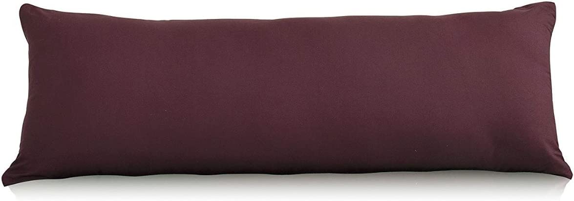 Sleep&Snuggle Long Bolster Pillowcase to Fit King 60”/ 152cm Body Pillow Neck Support Pregnancy Maternity Orthopaedic Support Comfort and Soft Case - Brown — image 1