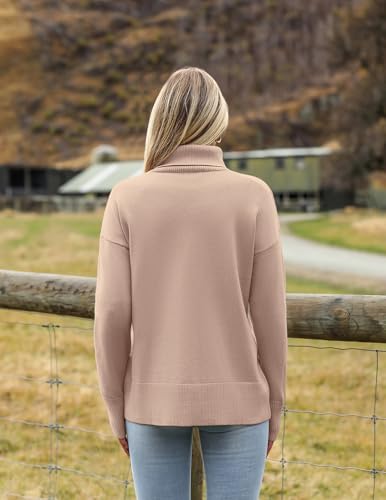 Image of Zeagoo Women's Turtleneck Sweater 2026 Fall Winter Chunky Knitted Pullover