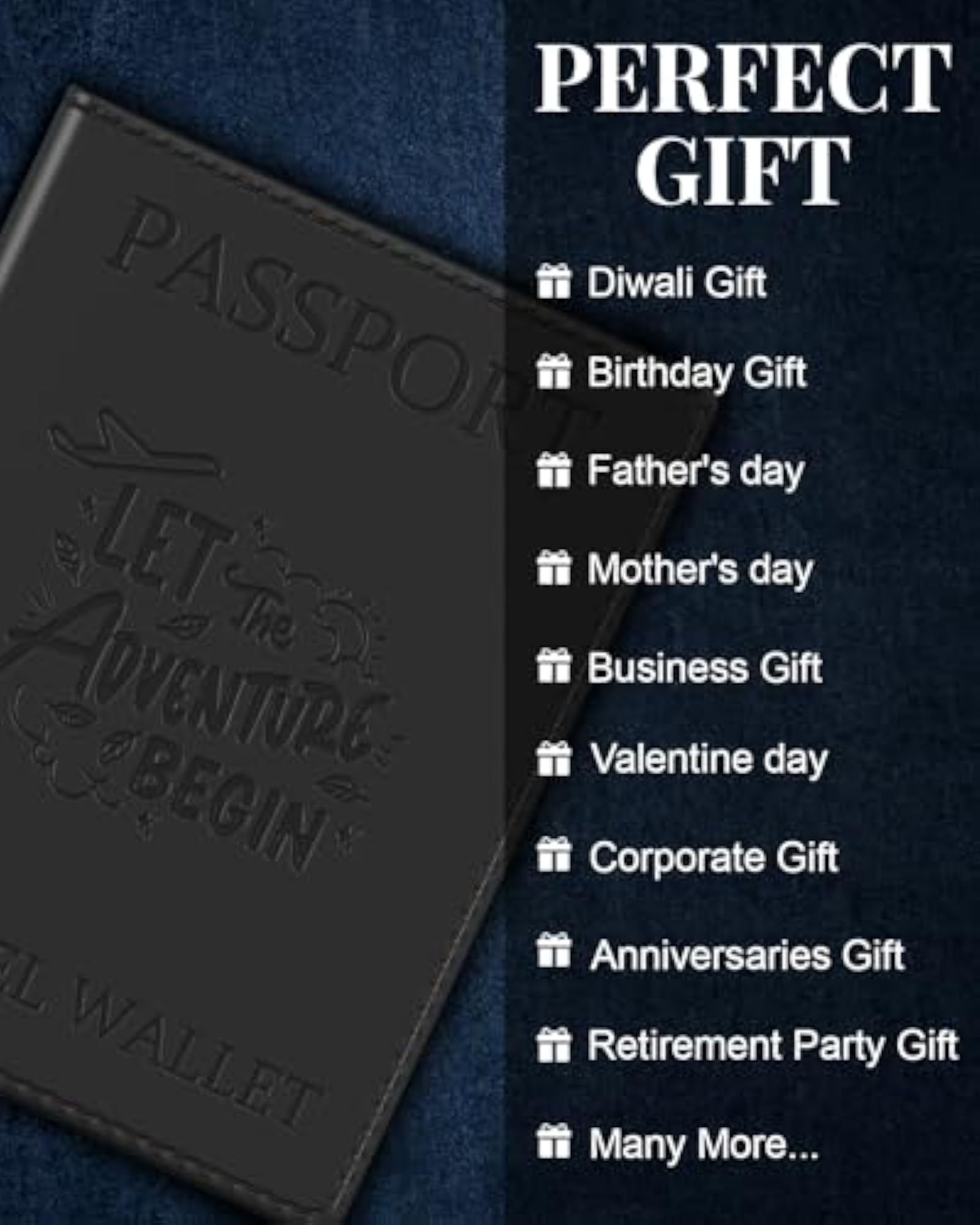 Faux Leather Premium Passport Holder for Men and Women