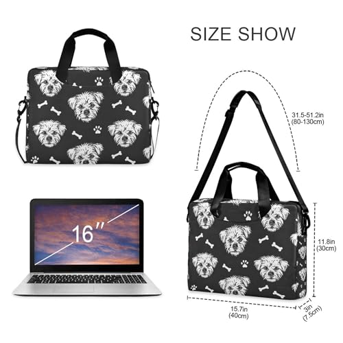 Funda para portátil con estampado de patas y huesos 13-15.6" miniatura 4
