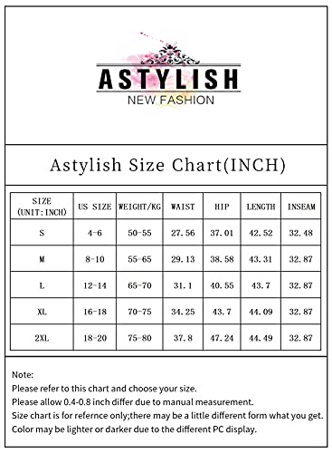 Astylish Women Stylish Flare Jeans Bell Bottom Mid Rise Fitted Retro Stretch Wide Leg Denim Blue Large #TOP5