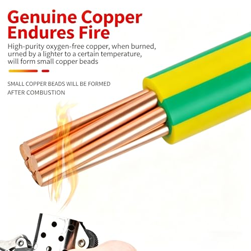 Cable eléctrico rígido de cobre 8AWG para renovar el sistema eléctrico del hogar con 165FT 7
