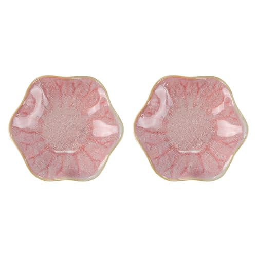 Nicear Lot De 2 Repose Cuillères En Céramique Rose Pour Sachets De Thé Support En Forme De Fleur...