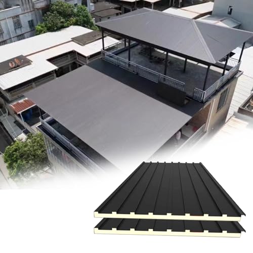 Faliste blachy dachowe, blachy dachowe, pergola ze stopu aluminium, blaszane panele dachowe, 1 szt. / 2 szt./5 szt. izolowana płyta okładzinowa, do użytku na zewnątrz, DIY, faliste blachy metalowe