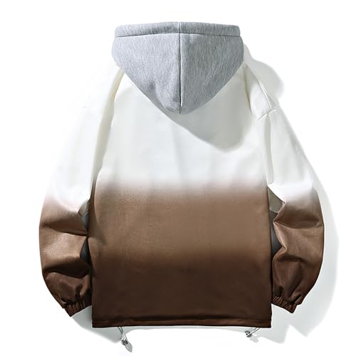 Mens Casual Jackets Fashion Y2k Patchwork Drawstring Hooded Gradient Color Teen Boys Preppy Hoodie Jacket Outerwear4