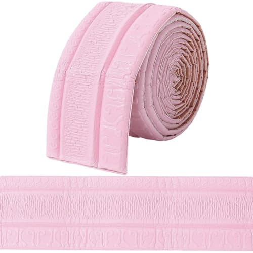 Image of GORGECFAFT 2.3mx79mm Pink Crown Molding Peel and Stick 3D Wall Edging Foam Flexible Wallpaper Border Mirror Edging Frame Lines Wall Base Ceiling Baseboard for Home Furniture DIY Decor