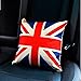 Dekoracja samochodu 1 PC Poduszka Do Siedzenia Samochodu Poduszka Oparcia Dla Mini-Cooper Union Jack Stylizacja Akcesoria Do Wnętrz PP Bawełna (Color : 1)