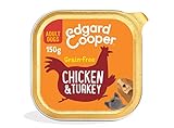 Edgard & Cooper Pienso para Perros Adultos Comida Humeda Natural 150g x 11 Pollo y Pavo Fresco, Sabroso y Equilibrados