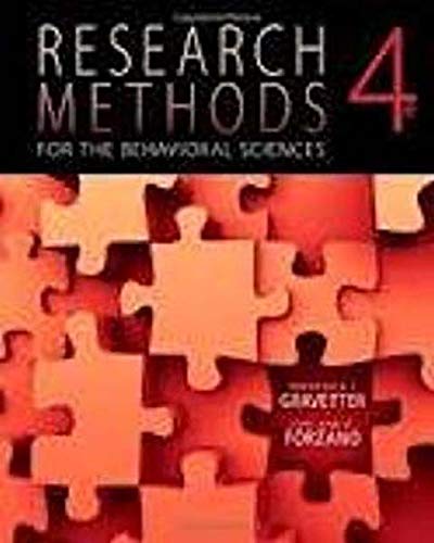 Research Methods For The Behavioral Sciences , 5Th Edition