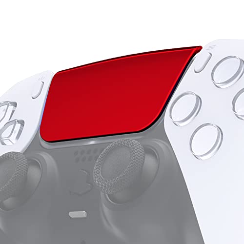 eXtremeRate Chrome Red Glossy Replacement Touchpad Cover Compatible with ps5 Controller BDM-010 BDM-020 BDM-030 BDM-040, Custom Part Touch Pad Compatible with ps5 Controller - Controller NOT Included