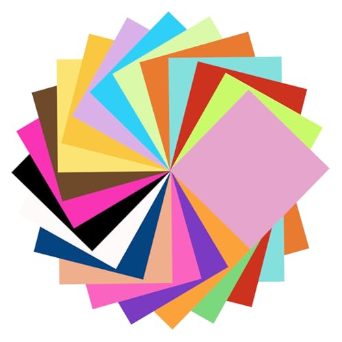 SiluFlorid 100 Sheets Origami Paper 20 Colors Origami Paper 8x8 Double Sided Color 8 Square Oragami Paper for Beginner Arts and Crafts