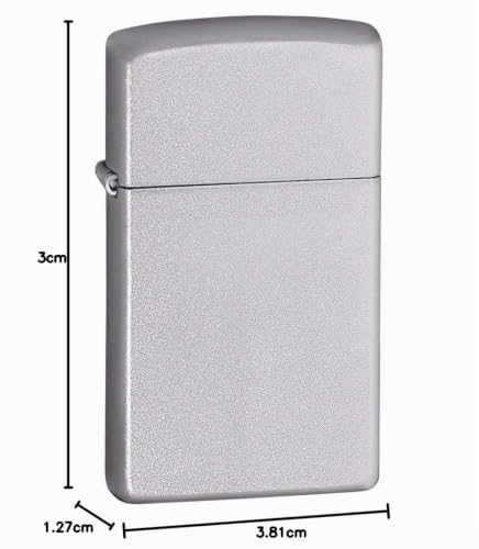 Mechero Zippo Satin Chrome elegante con acabado cepillado 8