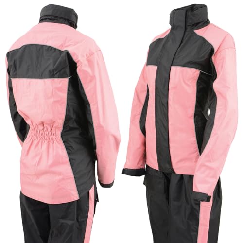 Image of Milwaukee Leather Women's Motorcycle Hooded Water-Resistant Rain Suit for Outdoors