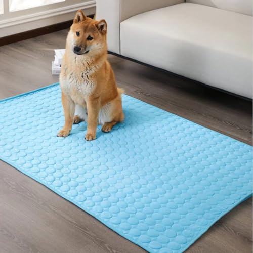 Tapis rafraîchissant pour animaux petit modèle tapis de refroidissement bleu - 7
