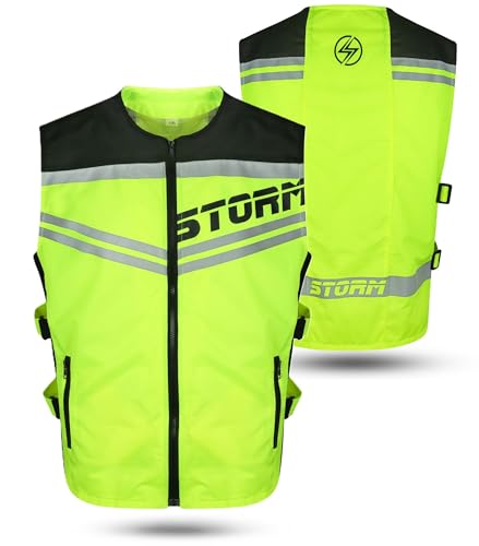 Chaleco Reflectante para Motociclistas, Chaleco Moto Hombre, Chaleco Reflectante para Scooter, Chaleco Moto Verano, Chaleco Reflectante para Moto (IT, Texto, Talla Única, Regular, Regular, L/XL,