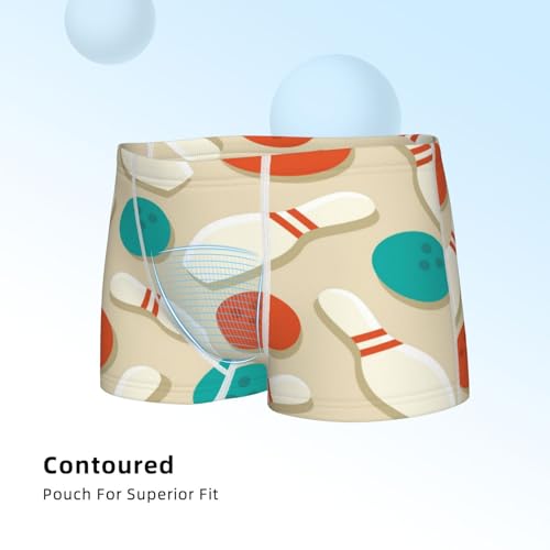 Boys' Cotton Boxer Brief Soft Underwear-Vintage Bowling4