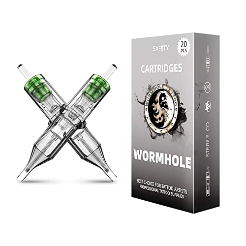 Image of Wormhole Tattoo Cartridge Needles 20PCS 15RS Tattoo Cartridges Disposable Tattoo Needle Cartridge Tattoo Needles Cartridge Needles Round Shader for Tattoo Pen Tattoo Machine Tattoo Supplies 1215RS