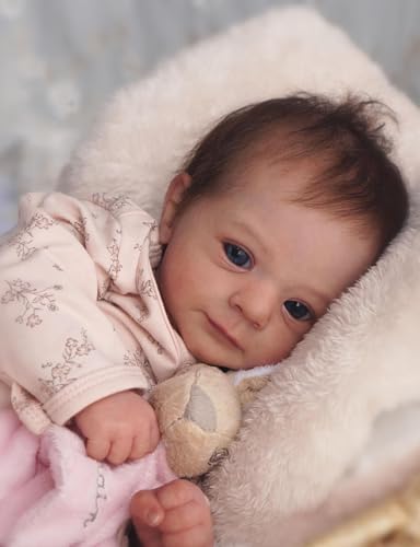 Muñeca bebé reborn realista 19 pulgadas cuerpo de tela miniatura 3