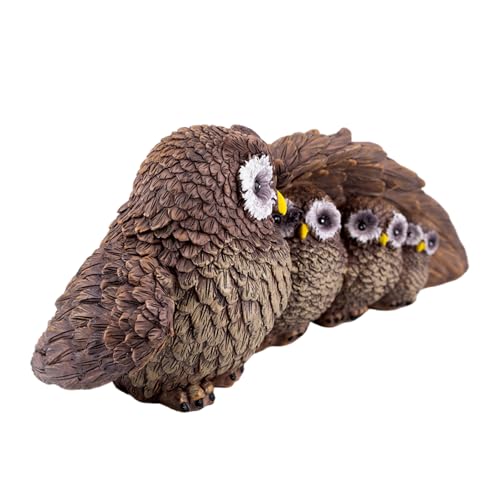 樹脂フクロウ家族置物庭フクロウ装飾像樹脂動物置物彫刻テーブルセンターピース用リビングルームテーブルセンターピース