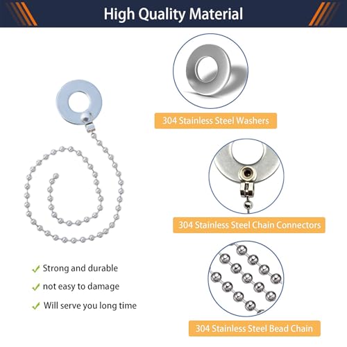 Cymbal Sizzler Chain para batería, acero inoxidable, paquete de 3 miniatura 3