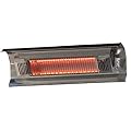 Fire Sense 02110 Wall Mounted Infrared Patio Heater 1500 Watts Weatherproof Lightweight for Indoor Outdoor Use 6 Foot Non Retractable Electrical Cord Mounting Bracket - Stainless Steel