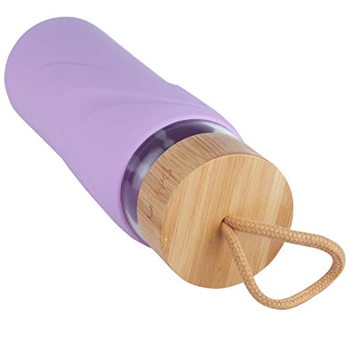 image for Origin - Best WIDEMOUTH BPA-Free Glass Water Bottle With Protective Si