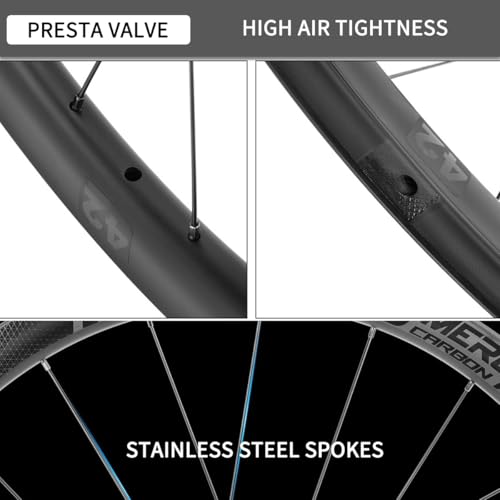 Roues de vélo 700C carbone à roulements 2/4 pour optimiser l'aérodynamisme