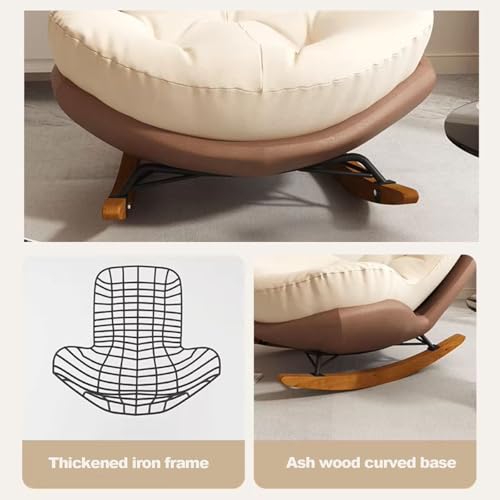Chaise inclinable à bascule rembourrée zero gravity grise