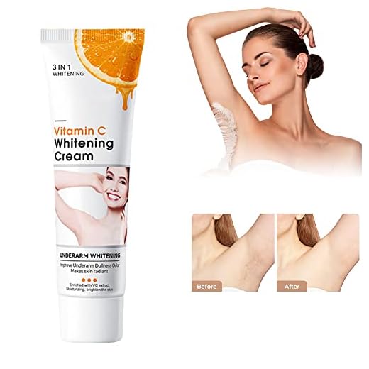 Crema Blanqueadora para Aclarar las Manchas Corporales, para Piel Oscura en Axilas, Cuello,Codo,50g