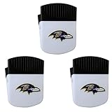 Siskyou Sports NFL Baltimore Ravens Chip Clip Magnets, 3pk One Size, White