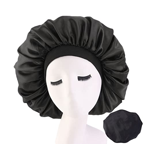 SZXMDKH Large Silky Satin Bonnet with Wide Elastic Band