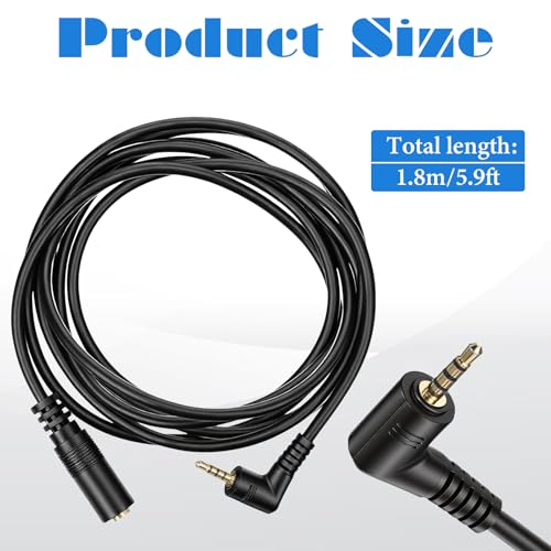 Image of Backup Dash Camera Extension Cable, 2.5mm Dash Cam Extension Cable, 2.5mm Backup Camera Extensions Cord for 4pin 5pin Dashcam (6ft)