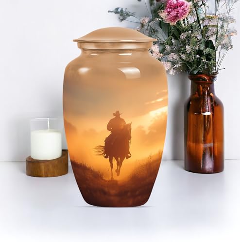 Image of Cowboy Urn - Adult Female Mother Cremation Urn (10 inch Pack of 1)