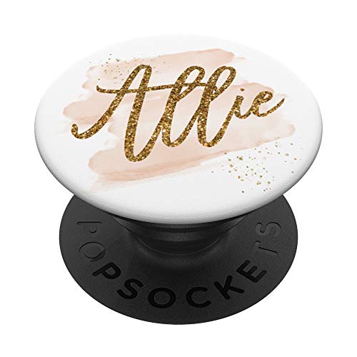 Personalized Allie Girls Name Trendy Pretty Script on White PopSockets PopGrip: Swappable Grip for Phones & Tablets