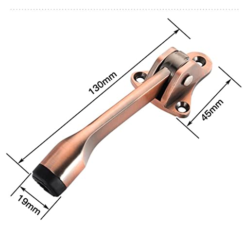 Tope de puerta de madera con pedal hecho de material resistente en bronce 3