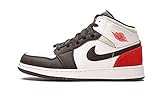Grade School Jordan 1 Mid White/Black-Red-Spruce (BQ6931 100) - 4