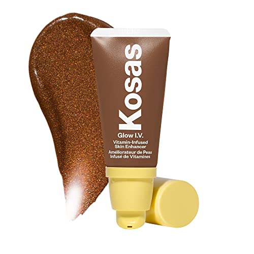 Kosas Glow I.V. Vitamin-Infused Skin Enhancer Face Makeup - Tinted Beauty Highlighter for a Healthy Glow - Revitalize
