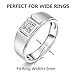 Feramox Ring Size Adjuster for Loose Rings 48 PCS Invisible Transparent Fit Wide Rings
