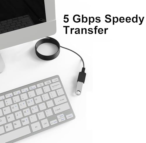 Image of 1.3 Meter Premium USB Extender Cable Male to Female USB A Male to USB A Female 2.0 Data Transfer and Charging Adapter for TV, PC, Laptop, PlayStation, Xbox, Flash Drive for Multiple Devices
