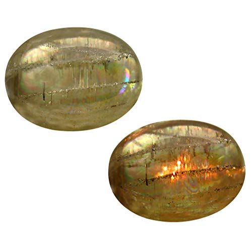 Diaspore œil de chat naturel 12.67 ct | Pierre précieuse verte en vrac 16 x 12 mm