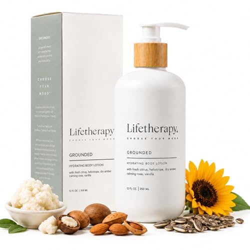 Lifetherapy Body Lotion for Dry & Sensitive Skin, Hydrating Lightweight Non-Greasy Moisturizer, Vegan Gluten Free Cl